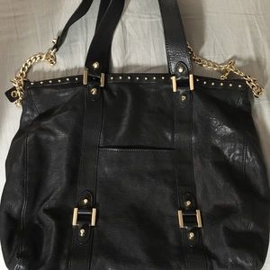 juicy couture black leather tote